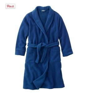 L.L. Bean Blue Bathrobe with attached belt 10-12